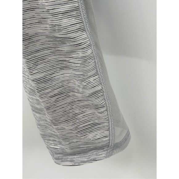 Lululemon Train Times Legging Crop Women  6 Alpine‎ Gray White Striped - Picture 6 of 16